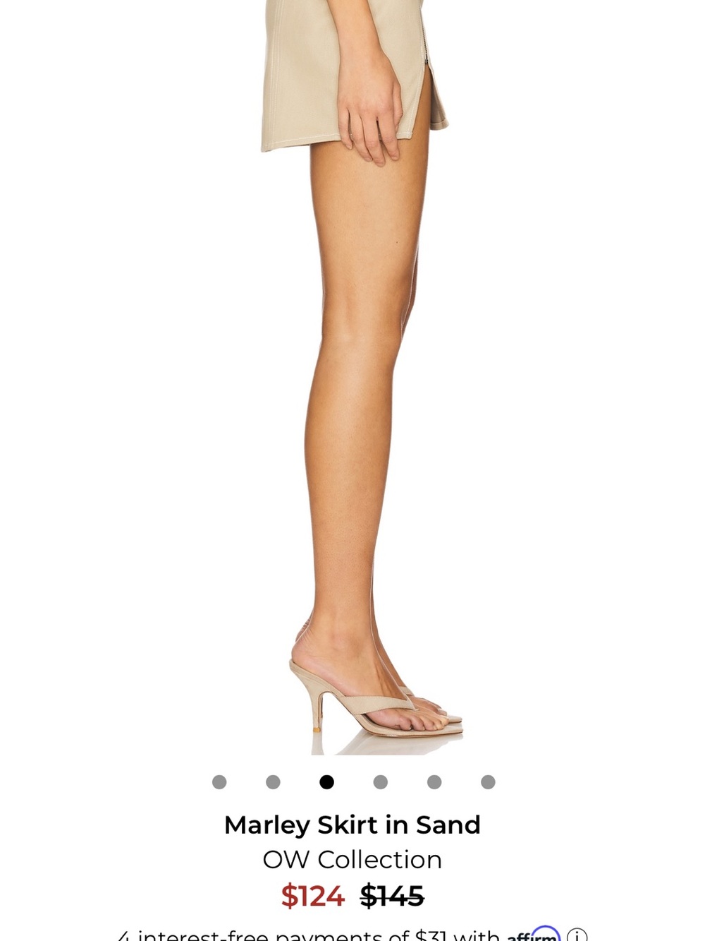 OW collection Beige Two-Piece Zipper Top & Mini Skirt Set - Picture 4 of 9